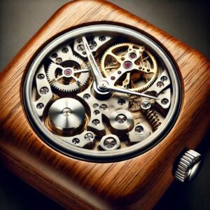 mécanisme automatique montre en bois