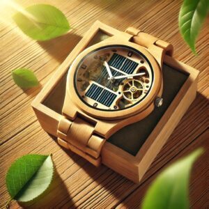 montre en bois solaire